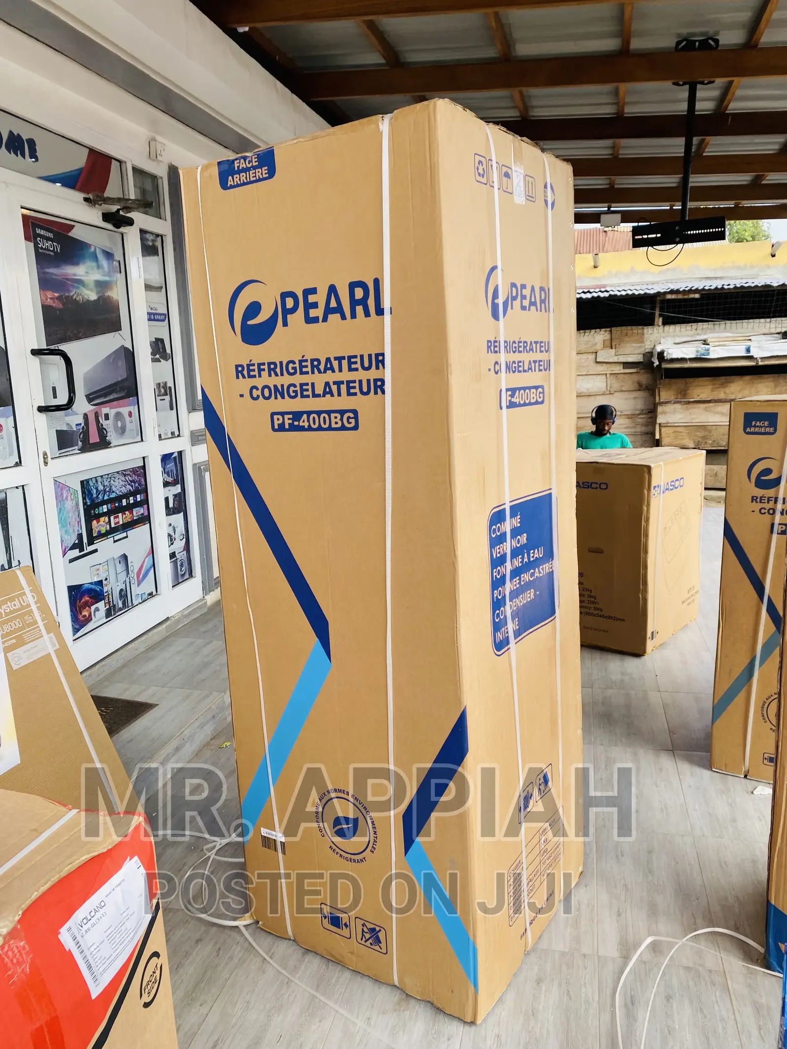 Pearl PF-400BG Double Door Fridge(309ltr)Black 