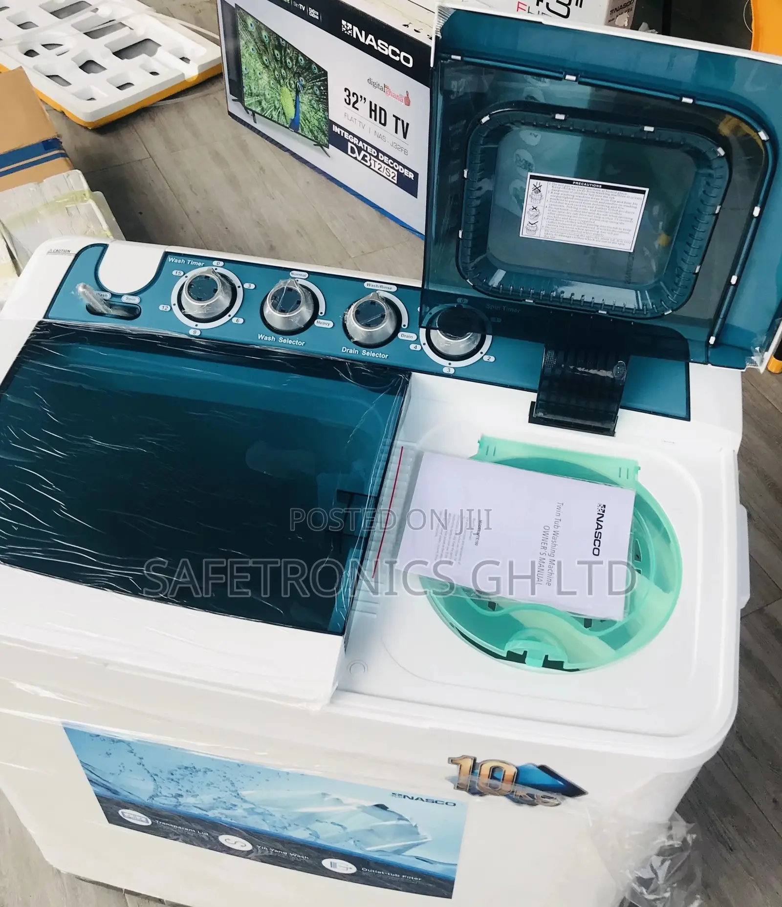 Topload Semiautomatic Washingmachine Nasco 10kg 