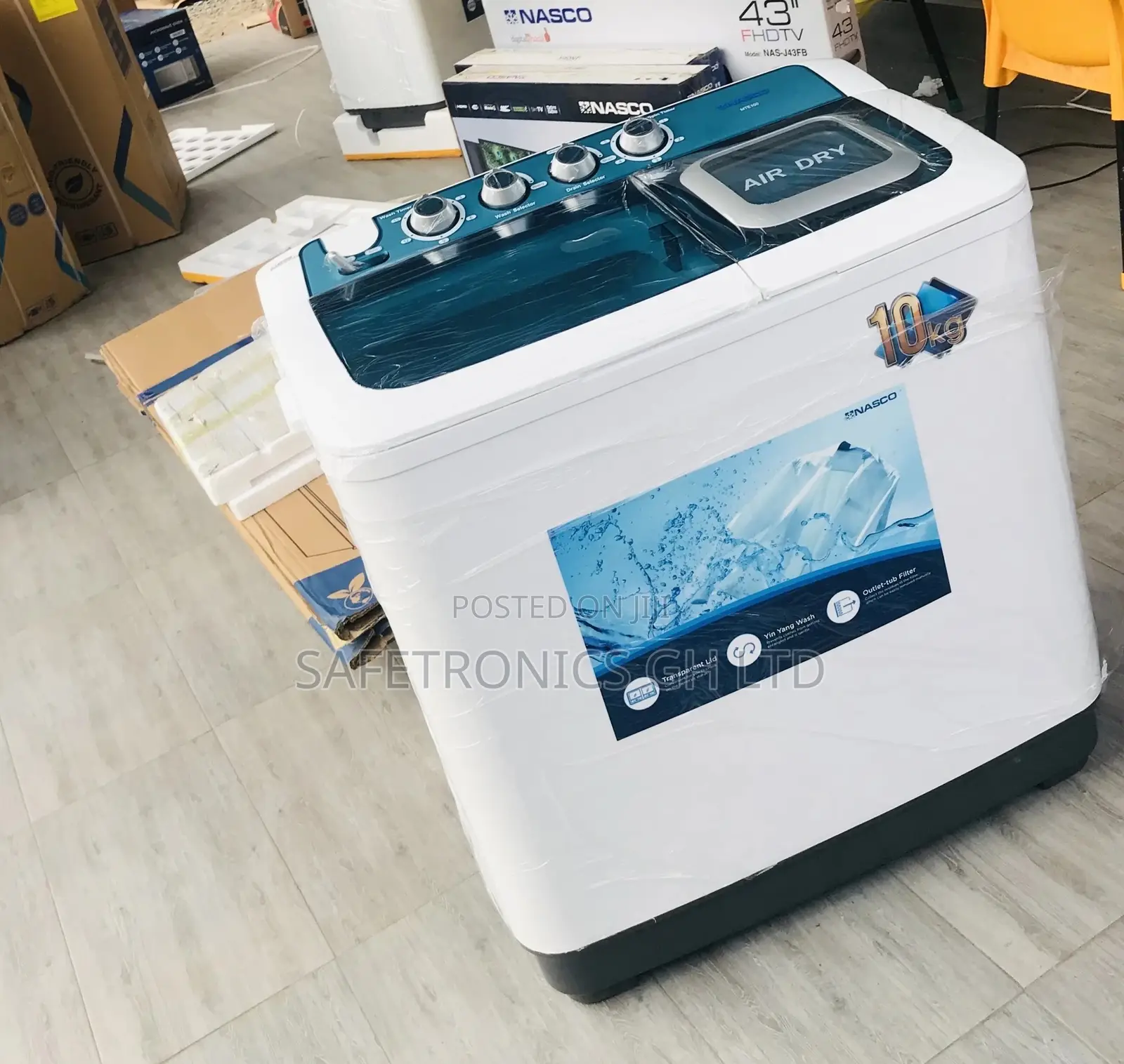 Washingmachine 10kg Topload Semiautomatic Nasco 