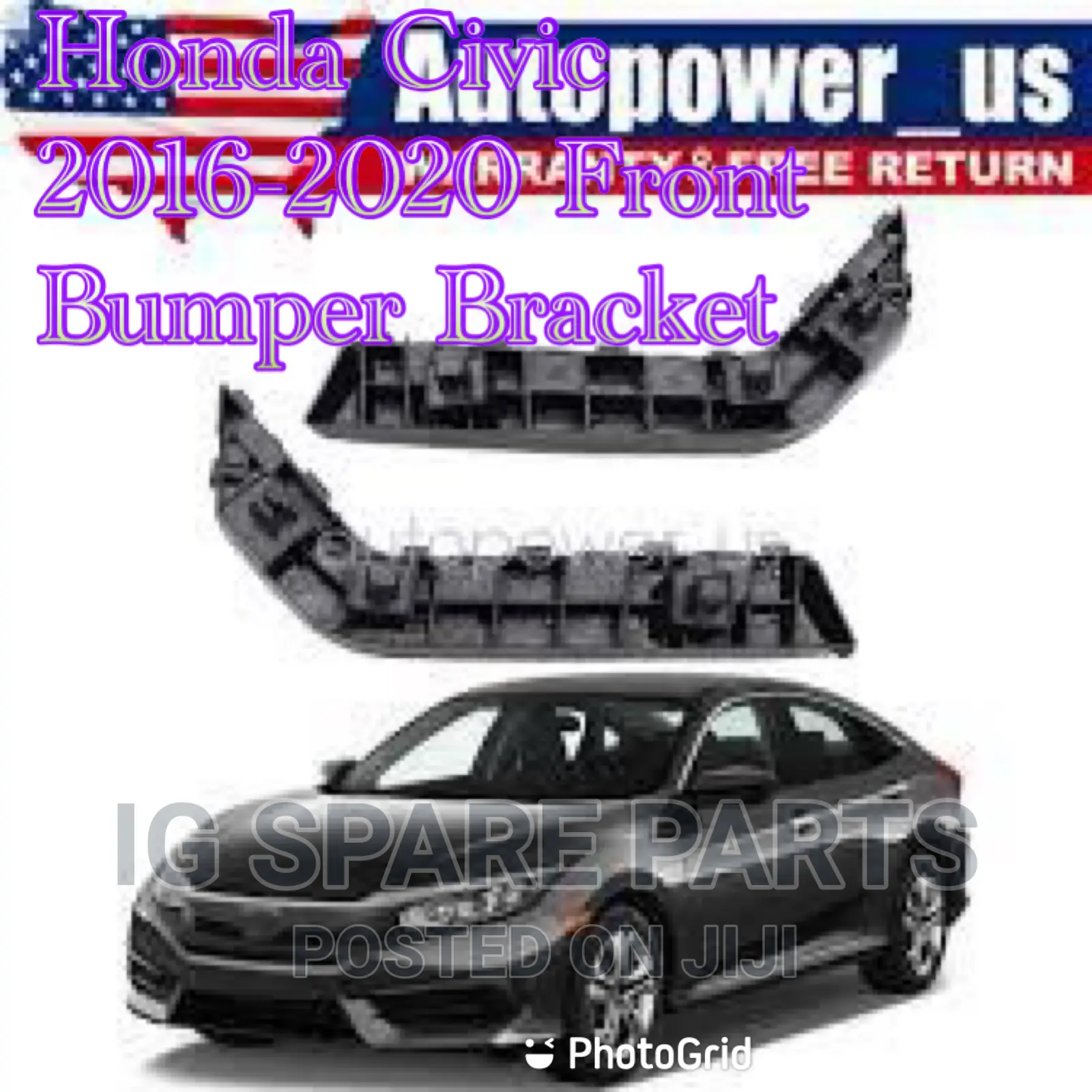 Honda Civic 2016-2021 Front Bumper Bracket Pair