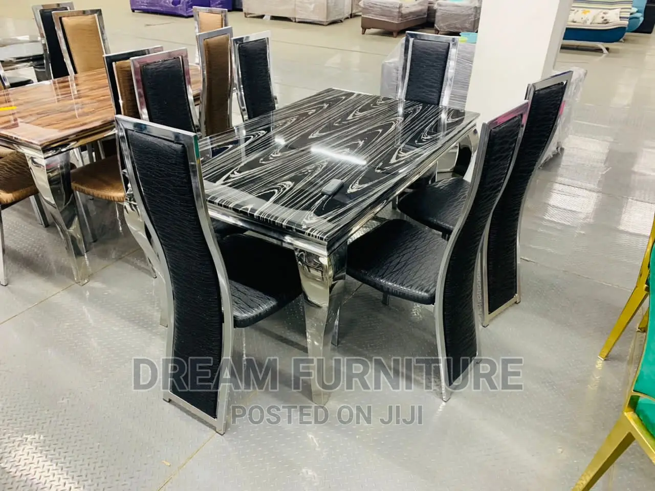 Six Seater Marble Dining Set