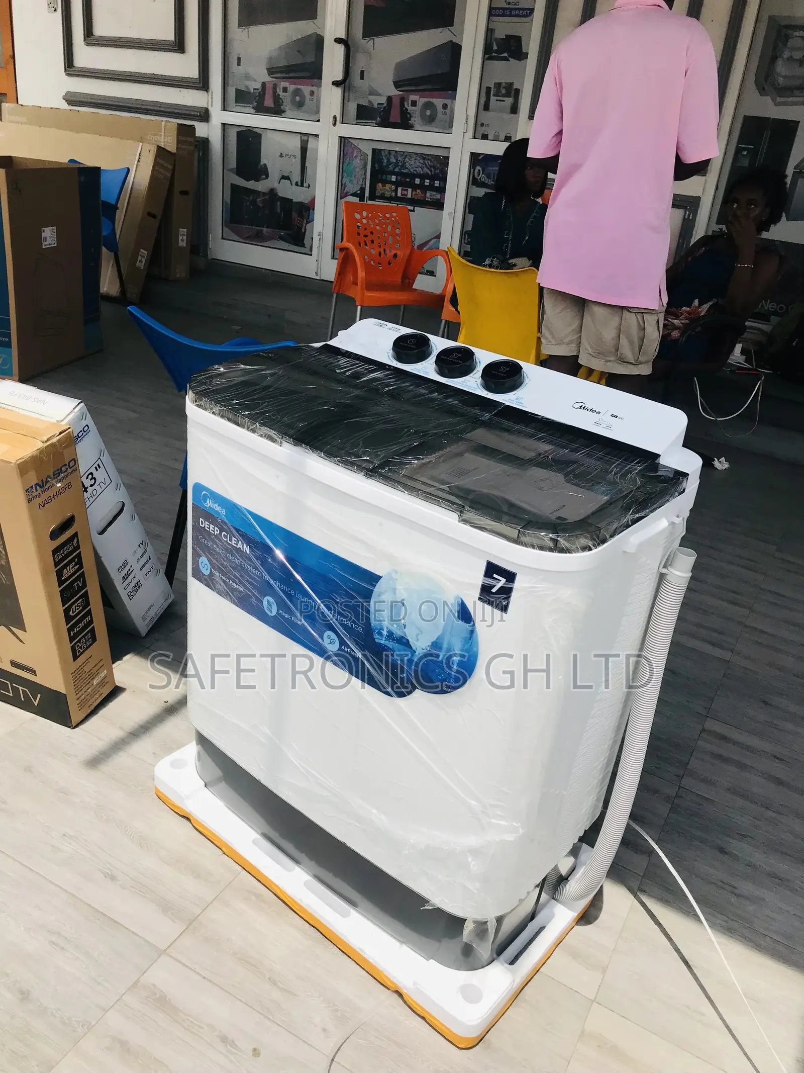 Washingmachine 7kg Topload Semiautomatic Midea 