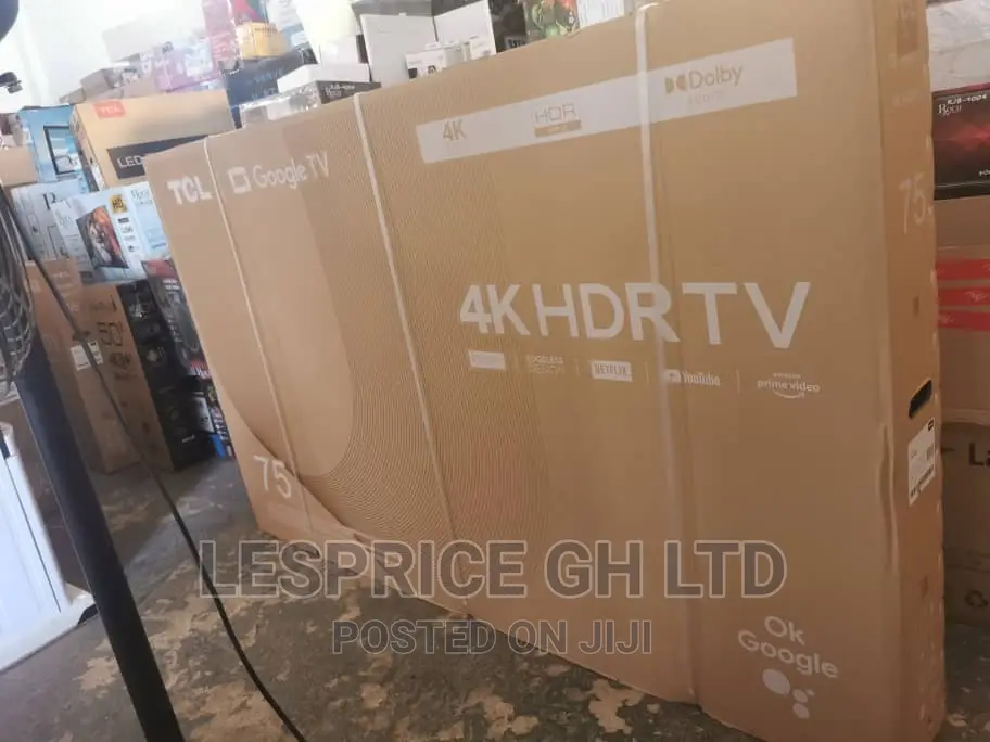Frameless ~TCL 75” Android Smart Wi-Fi
