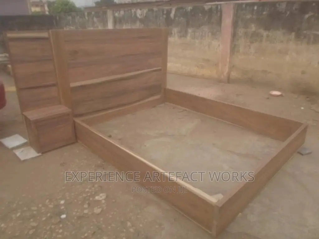 Queen Size Bed and a Side Cabinet