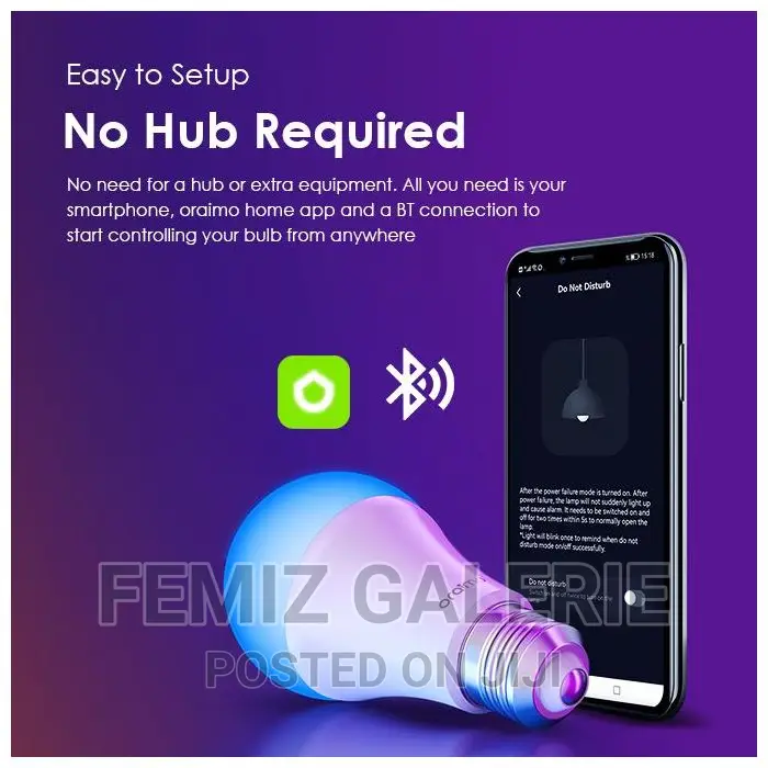Oraimo Smart Bulbs With RGB Light With App Control