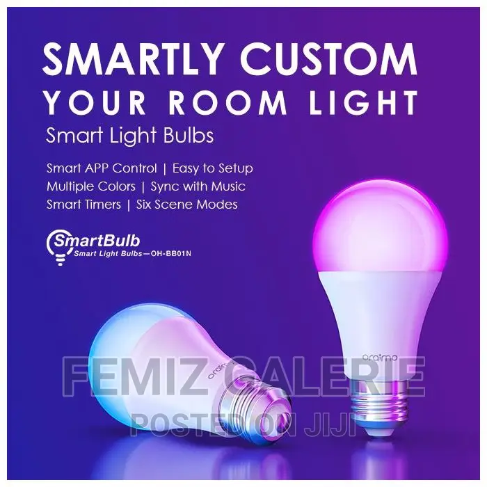 Oraimo Smart Bulbs With RGB Light With App Control