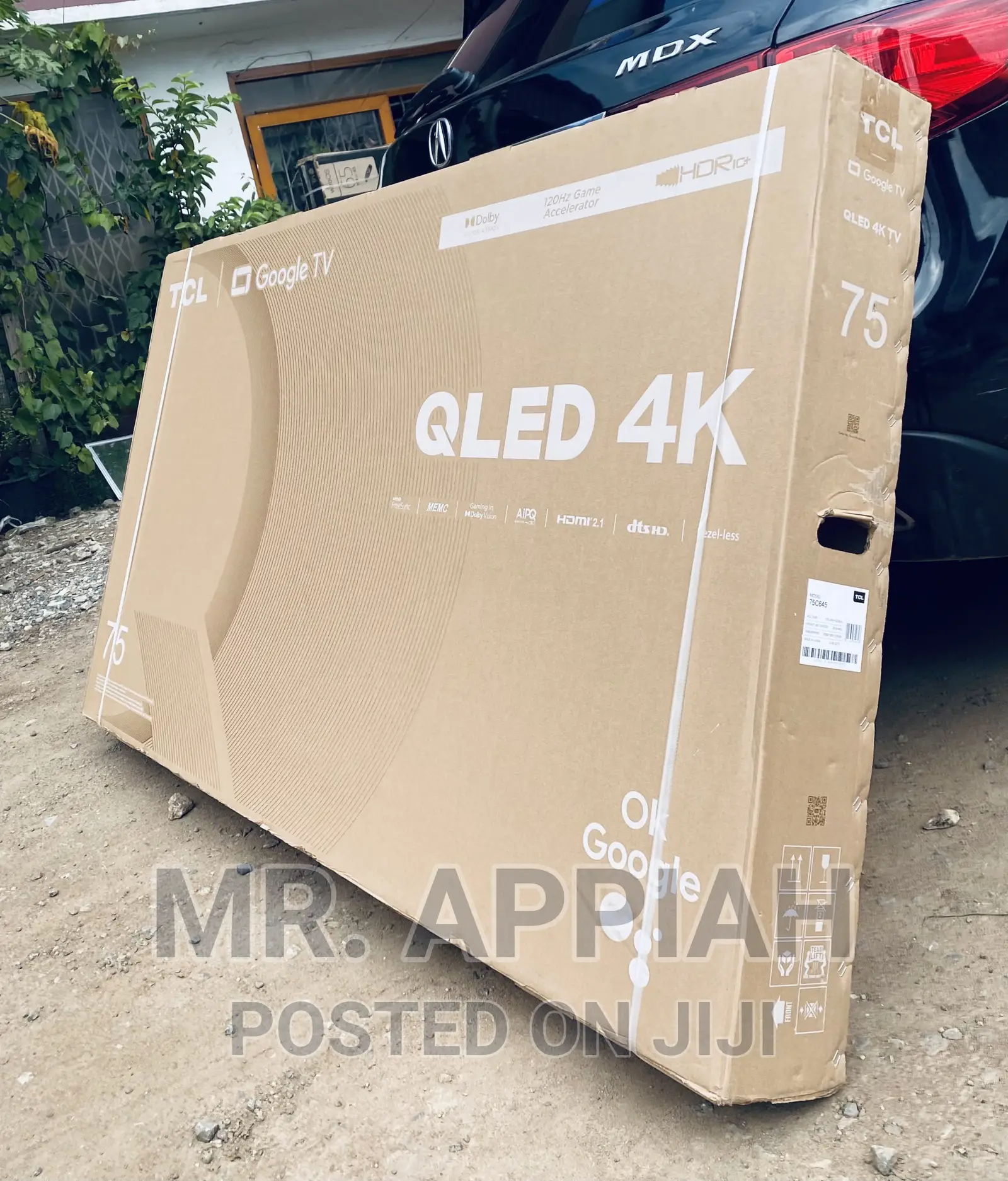 Sleek Design TCL 75-C645 75 Inch QLED Google Tv(Black).