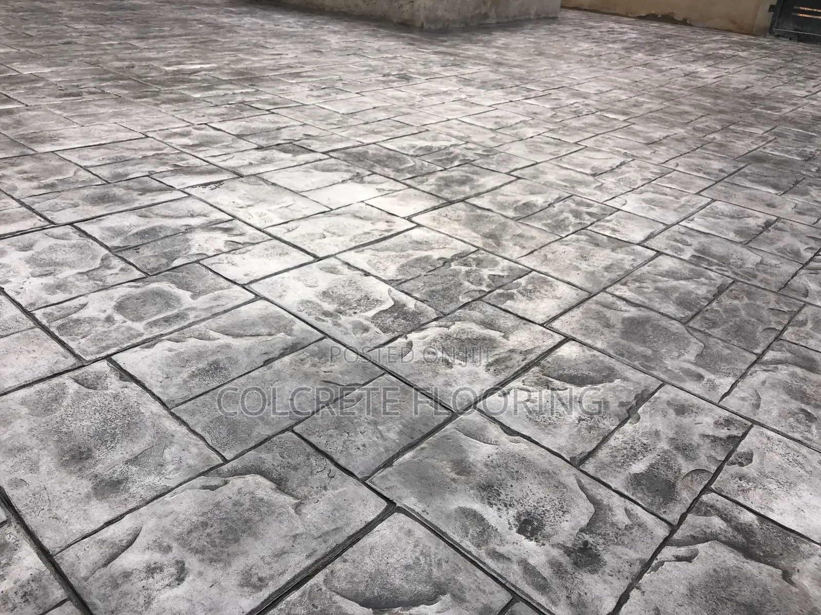 Light Grey Slate Stamped Concrete