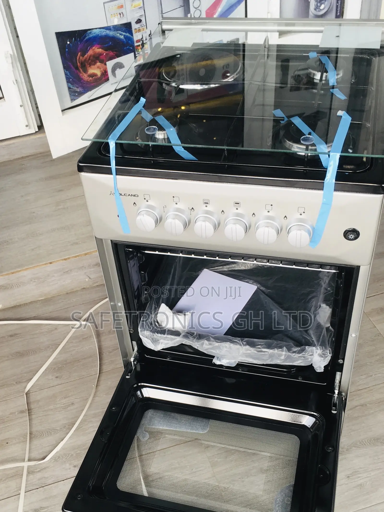 Sliver Volcano 3 Gas 1 Electric Oven With Grill Cooker