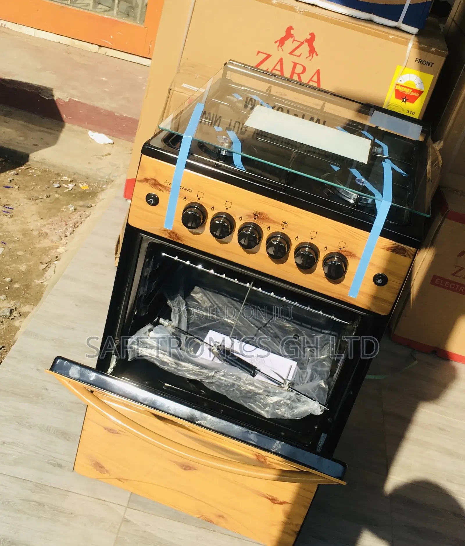 Great 4 Gas Light Wooden Oven With Grill 50x50 