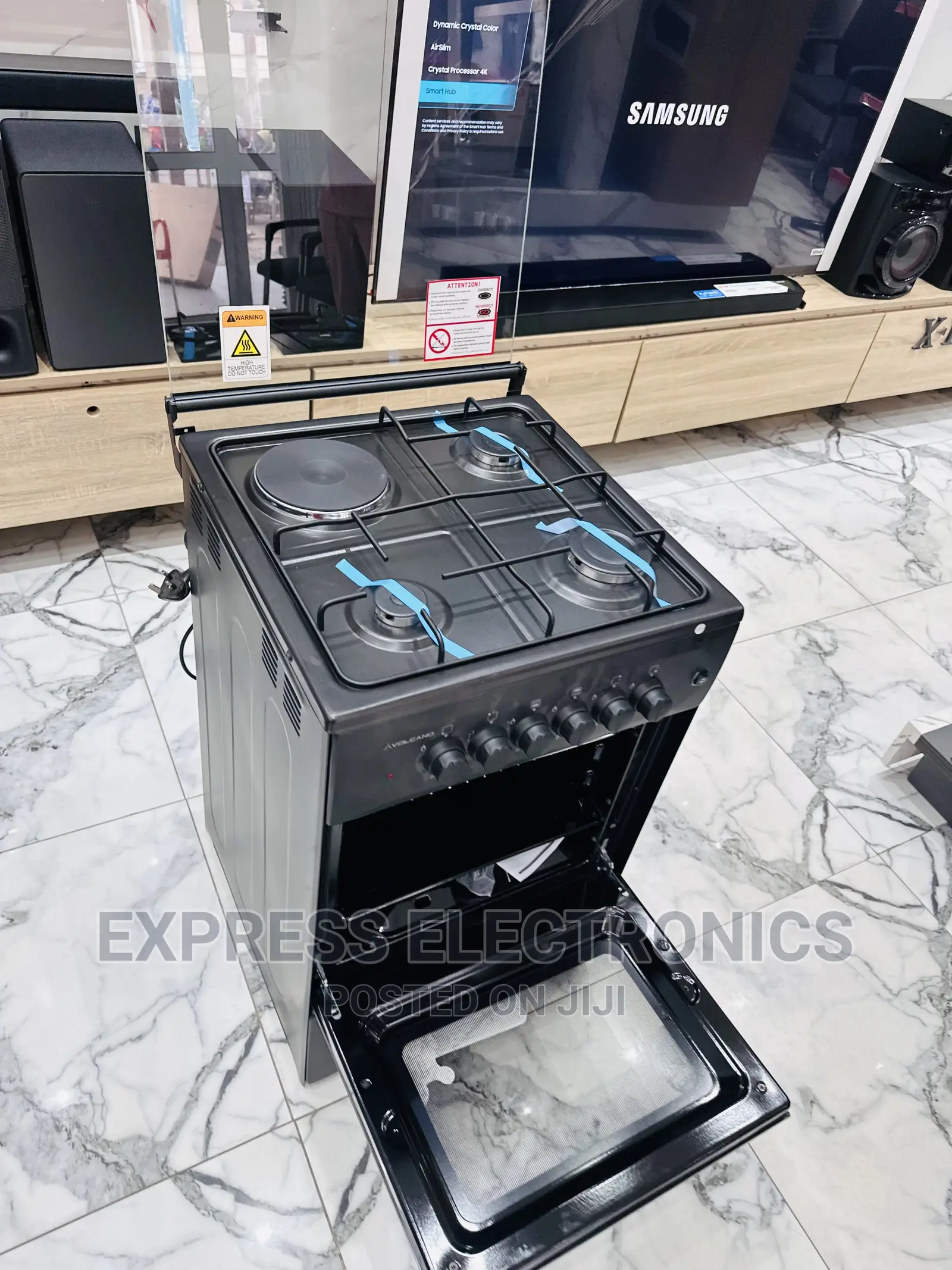 Efficient Cooking Gas Electric Oven 3-1 Stove Oven Black