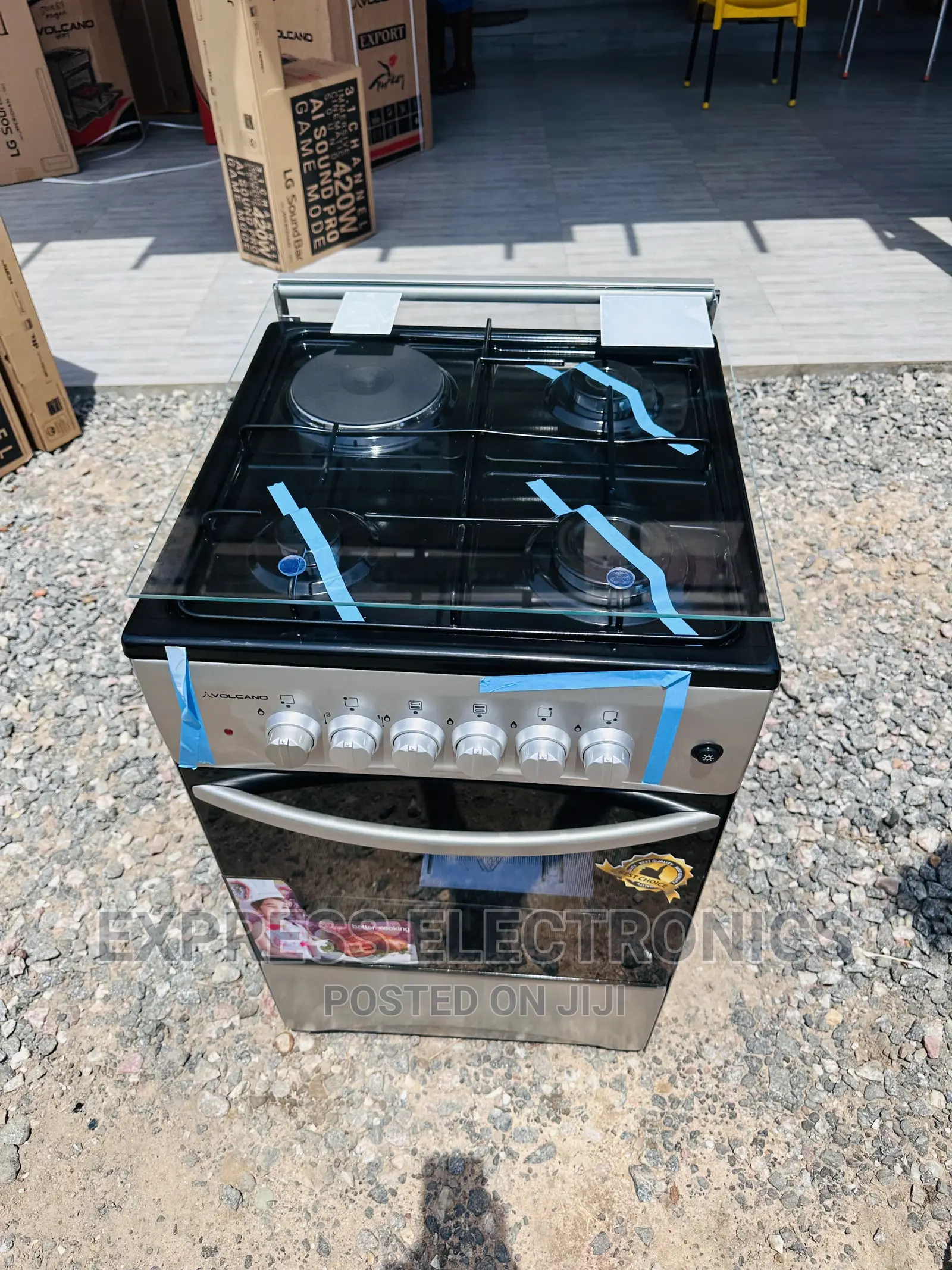 Best Selling Gas Cooker Electric 3-1 Sliver Stove