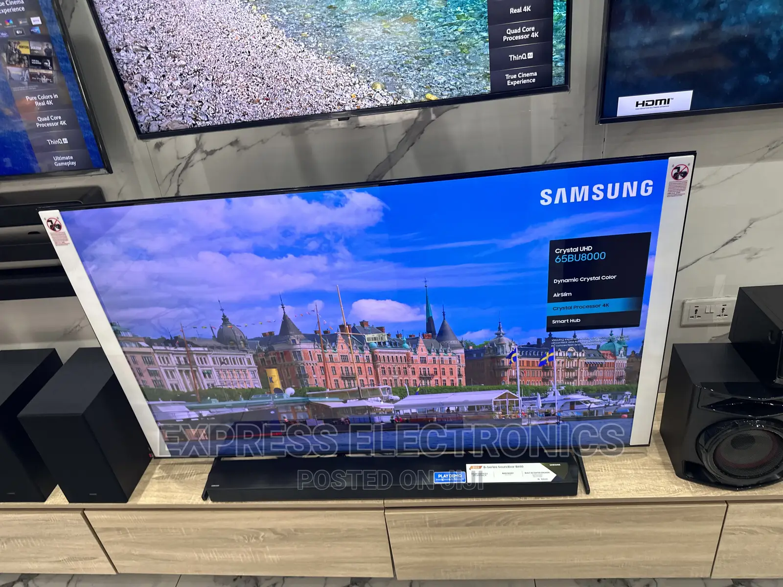 65”Bu8000 Samsung Smart Glossy LED UHD Display