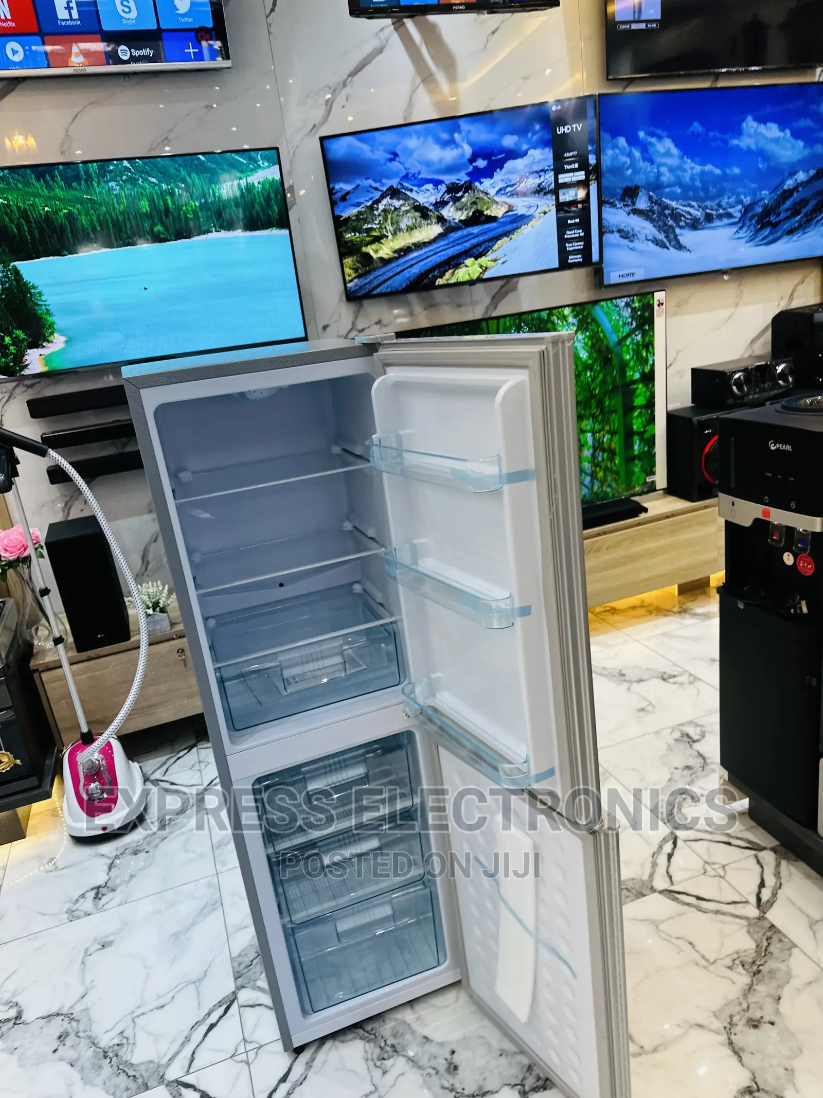 Low Noise Operation Sleek Nasco Nasd2-20 Double Door Fridge