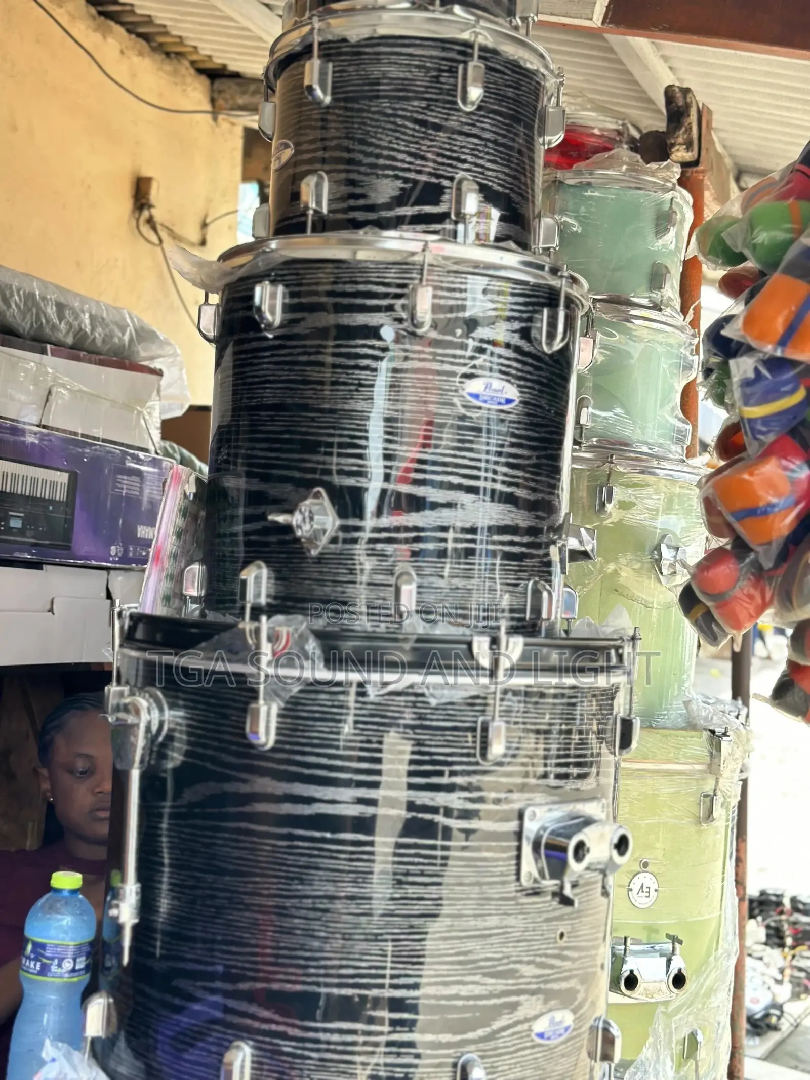 Pearl Decade 5 PCS Drum - Metallic Black
