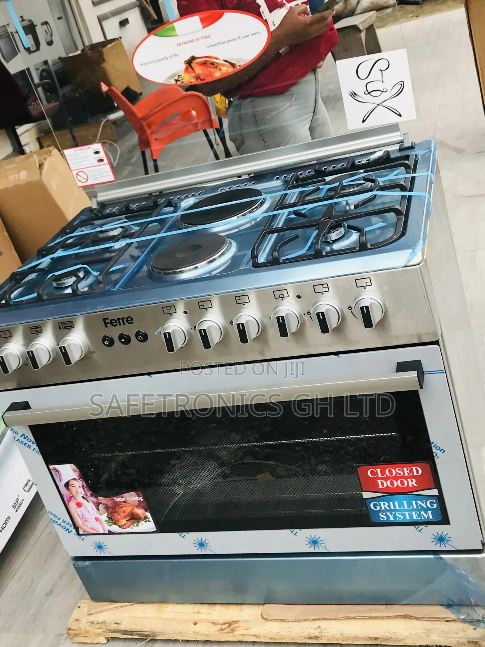 Essential 2electric Cooker 60x90 4 Gas Oven With Grill Ferre