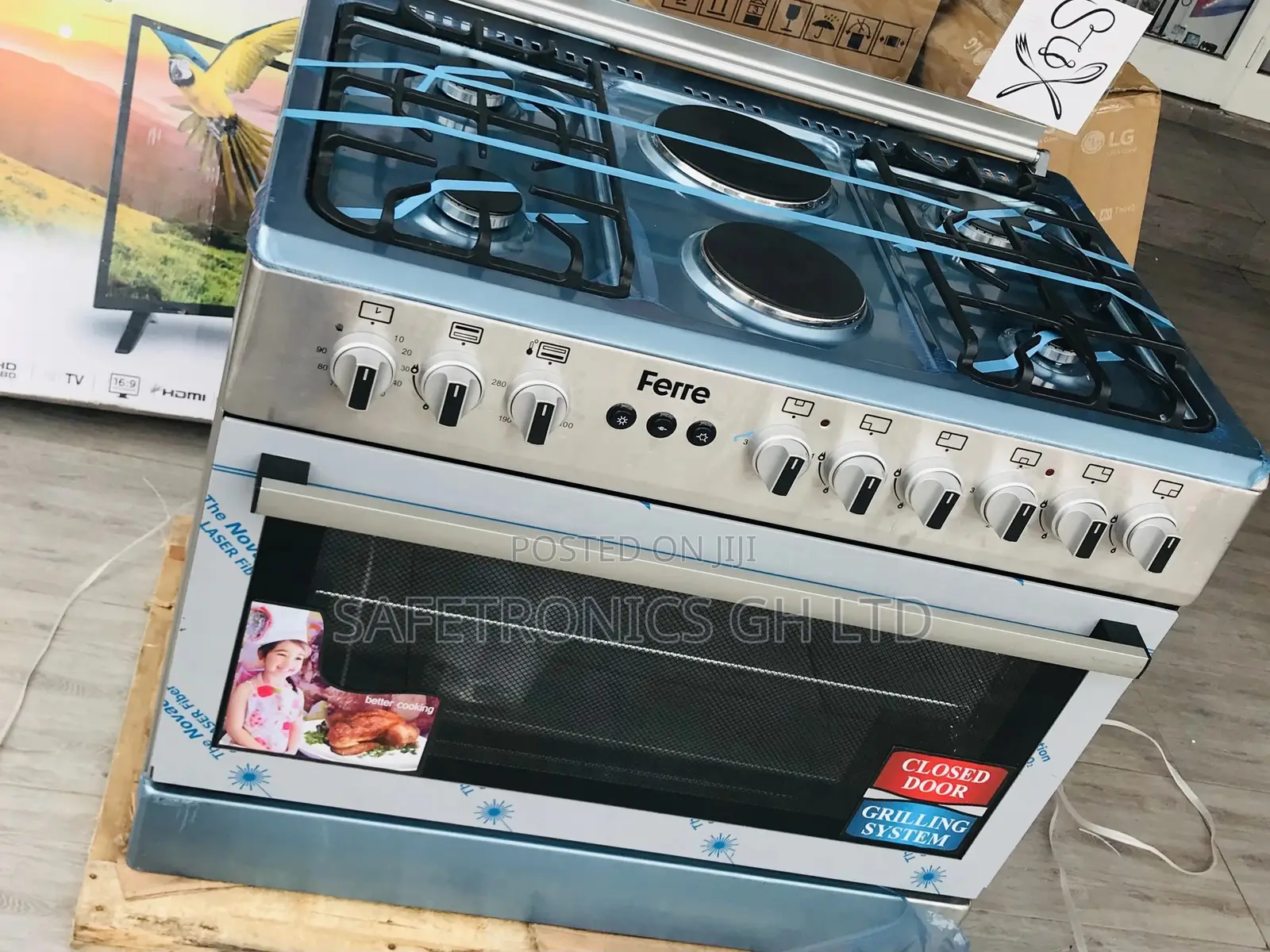 Ferre 4BURNER Gas 2 Electric Oven With Grill 60x90 