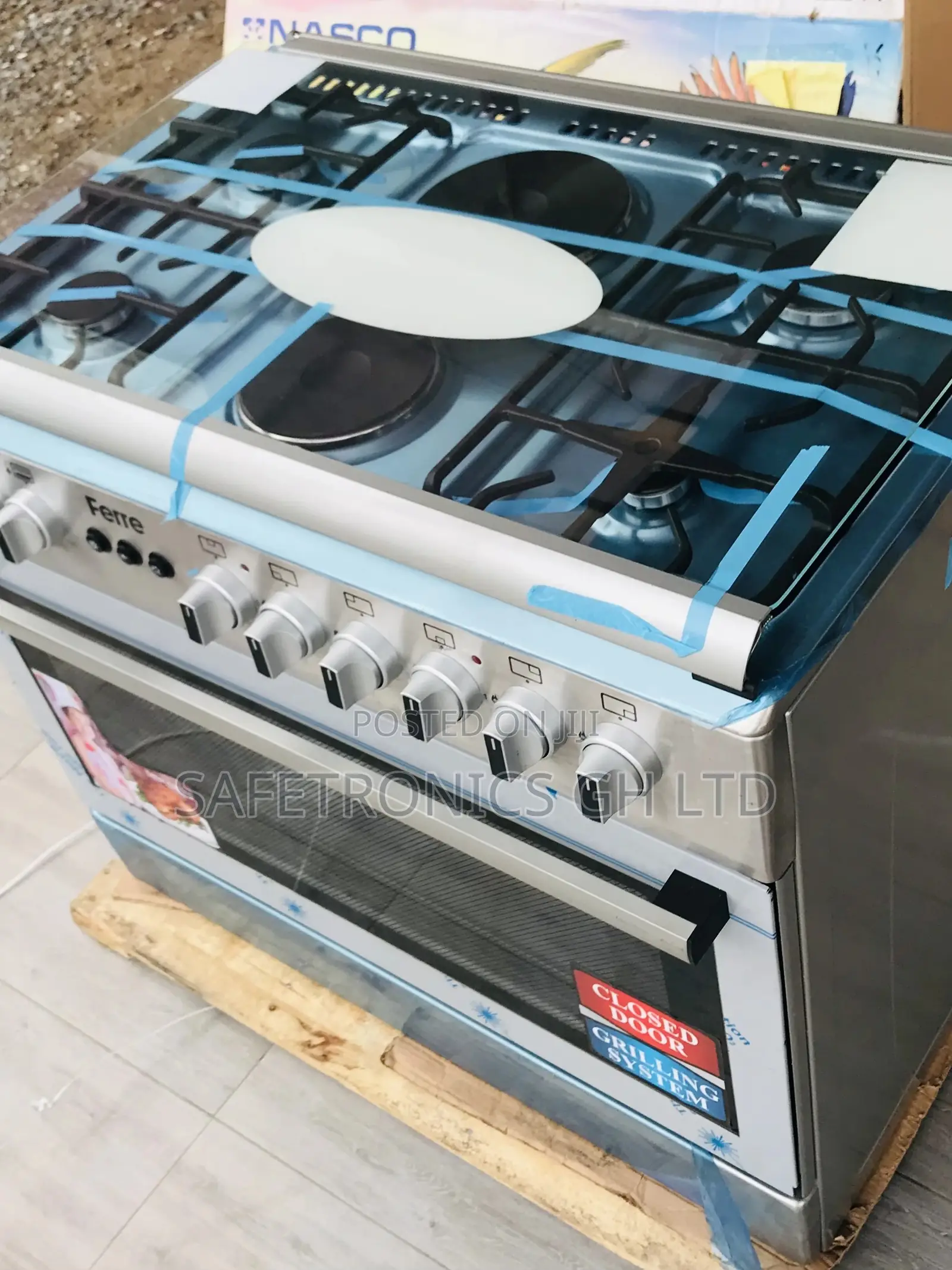 Oven With Grill Ferre 2 Electric 4 Burner Gas 60x90 Glass