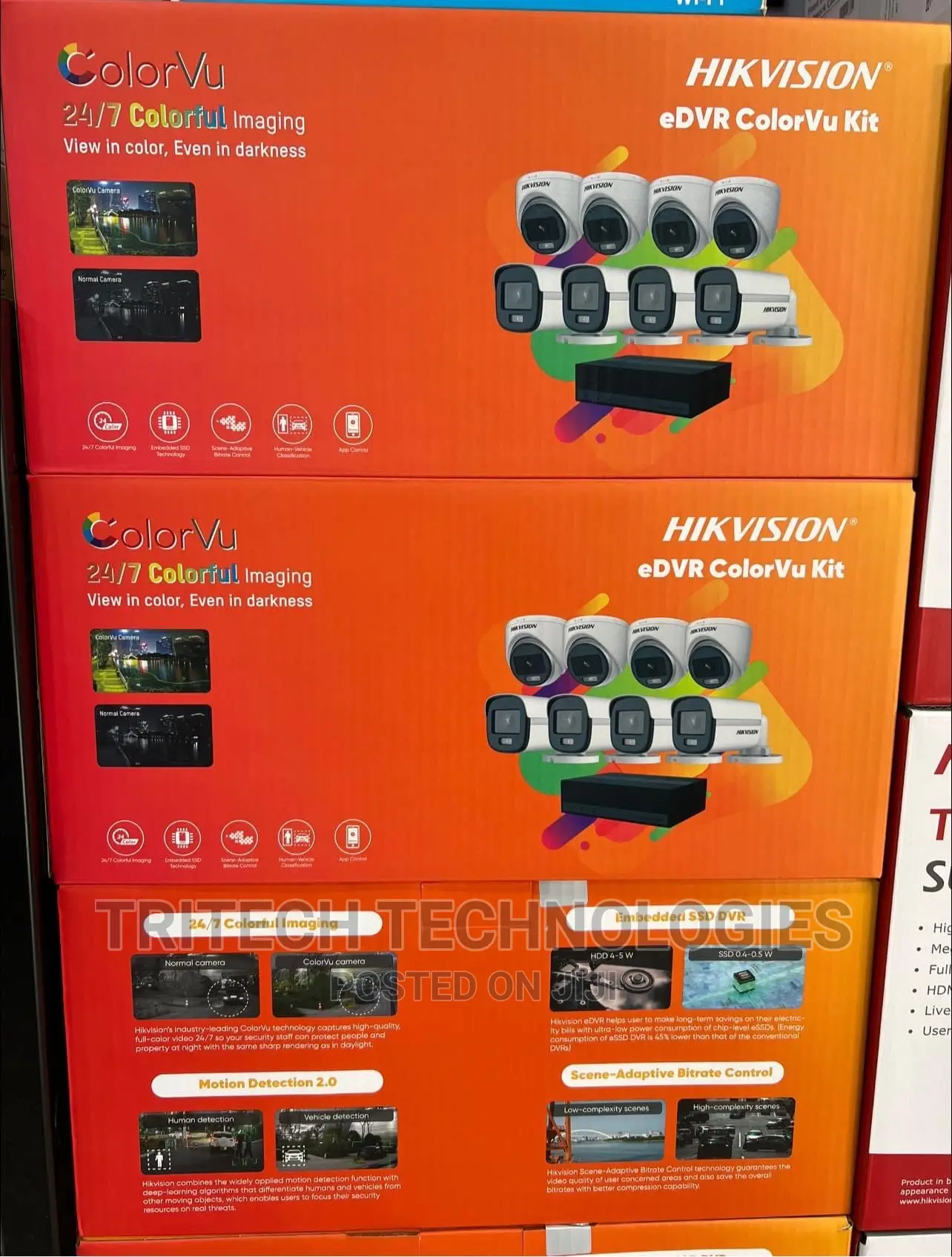 HIKVISION EDVR 8CH Complete Kit Full Color With SSD 512GB