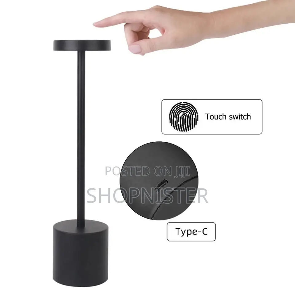 Black Portable Led Dimmable Table Lamp