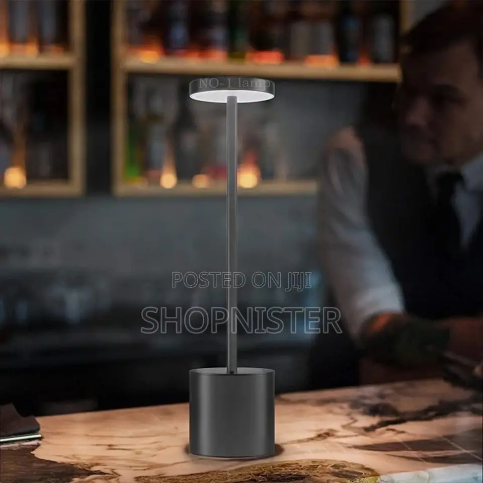 Black Portable Led Dimmable Table Lamp