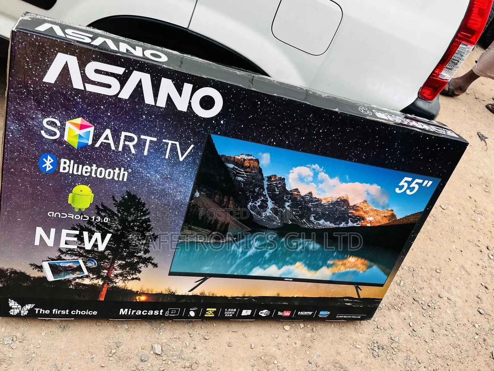 High Quality Asano 55 Inches Glossy Smart LED UHD Tv