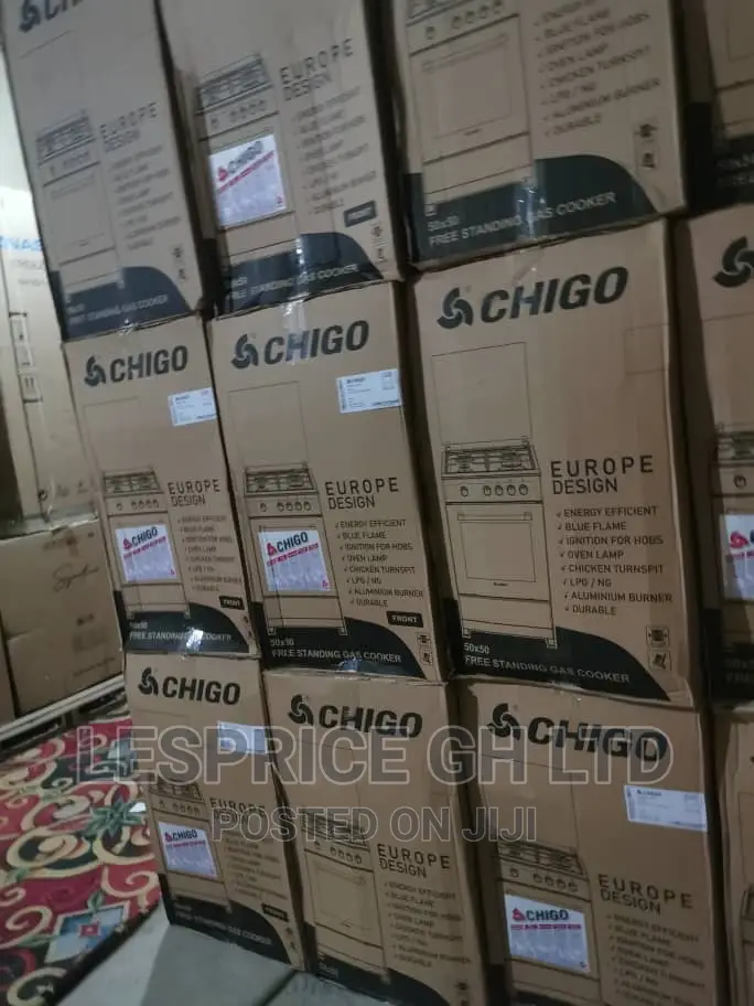 Chigo 50x50 4br Gas Cooker//Inbuilt Lamp