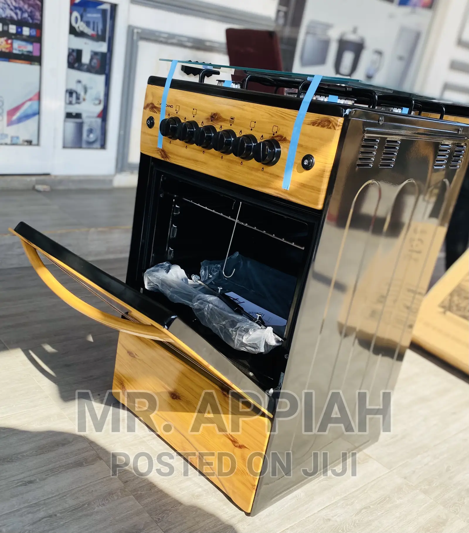 Quality Volcano Wooden 4 Gas Burner With Oven Grill.
