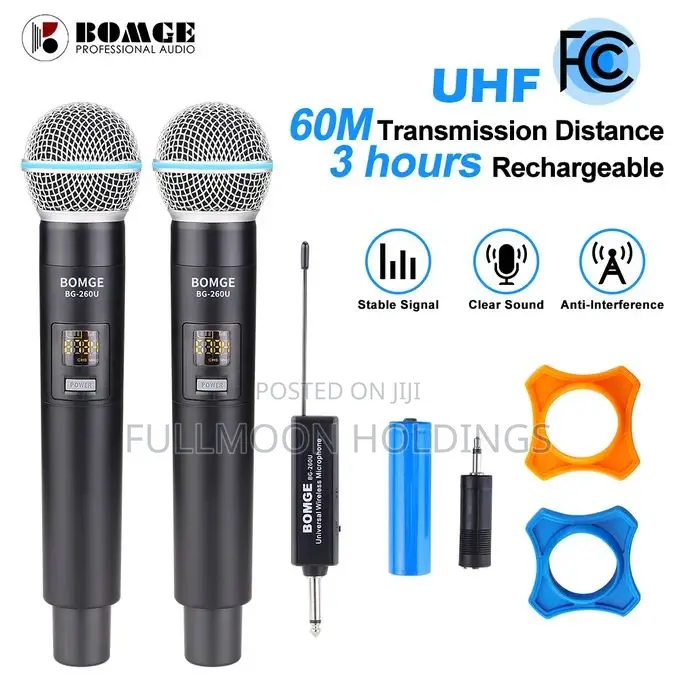 Bomge 260U 2 Uhf Dual Wireless Microphone
