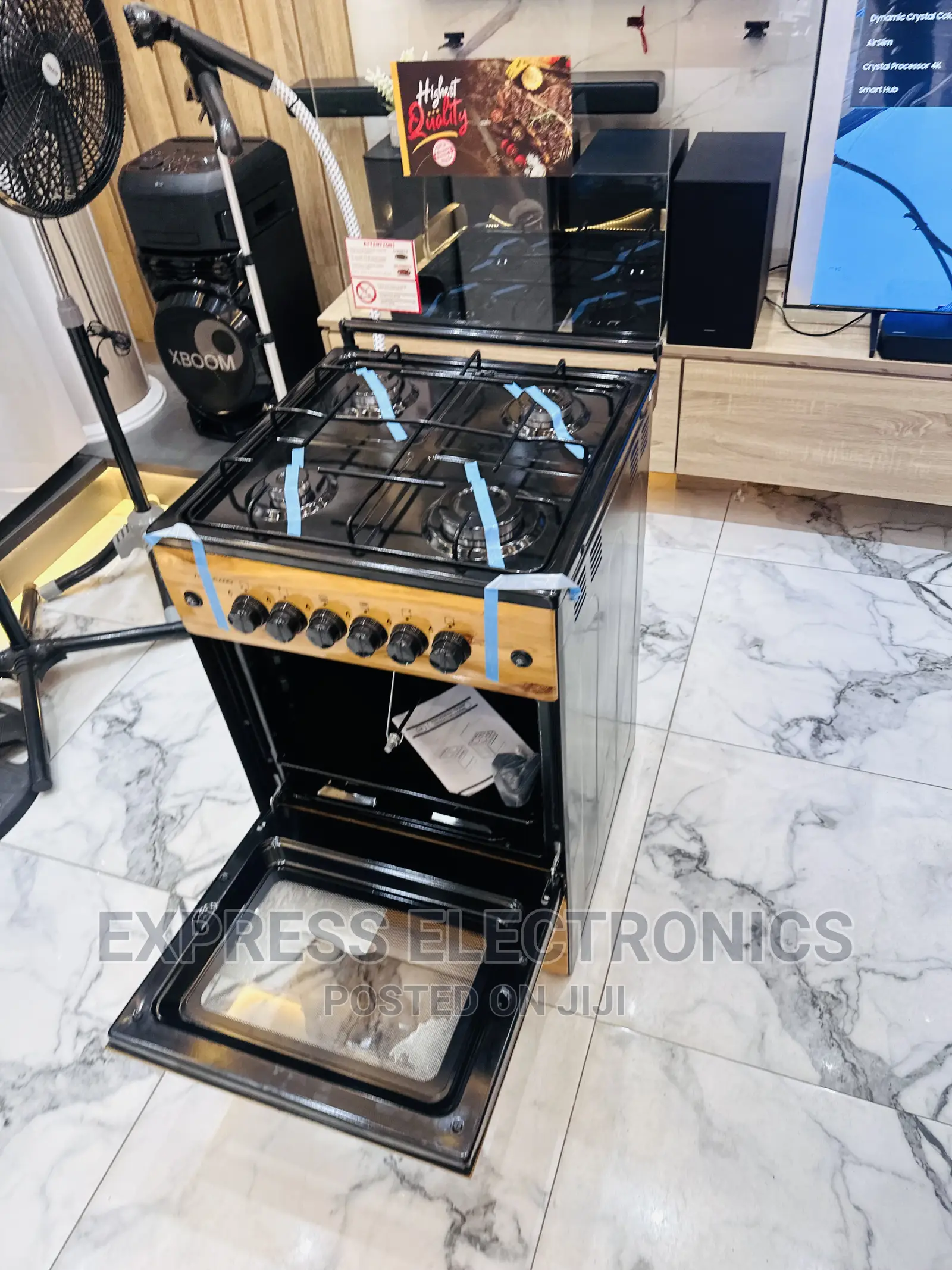 Flame Master Gas Cooker Oven 4burner Light Wooden 50/50