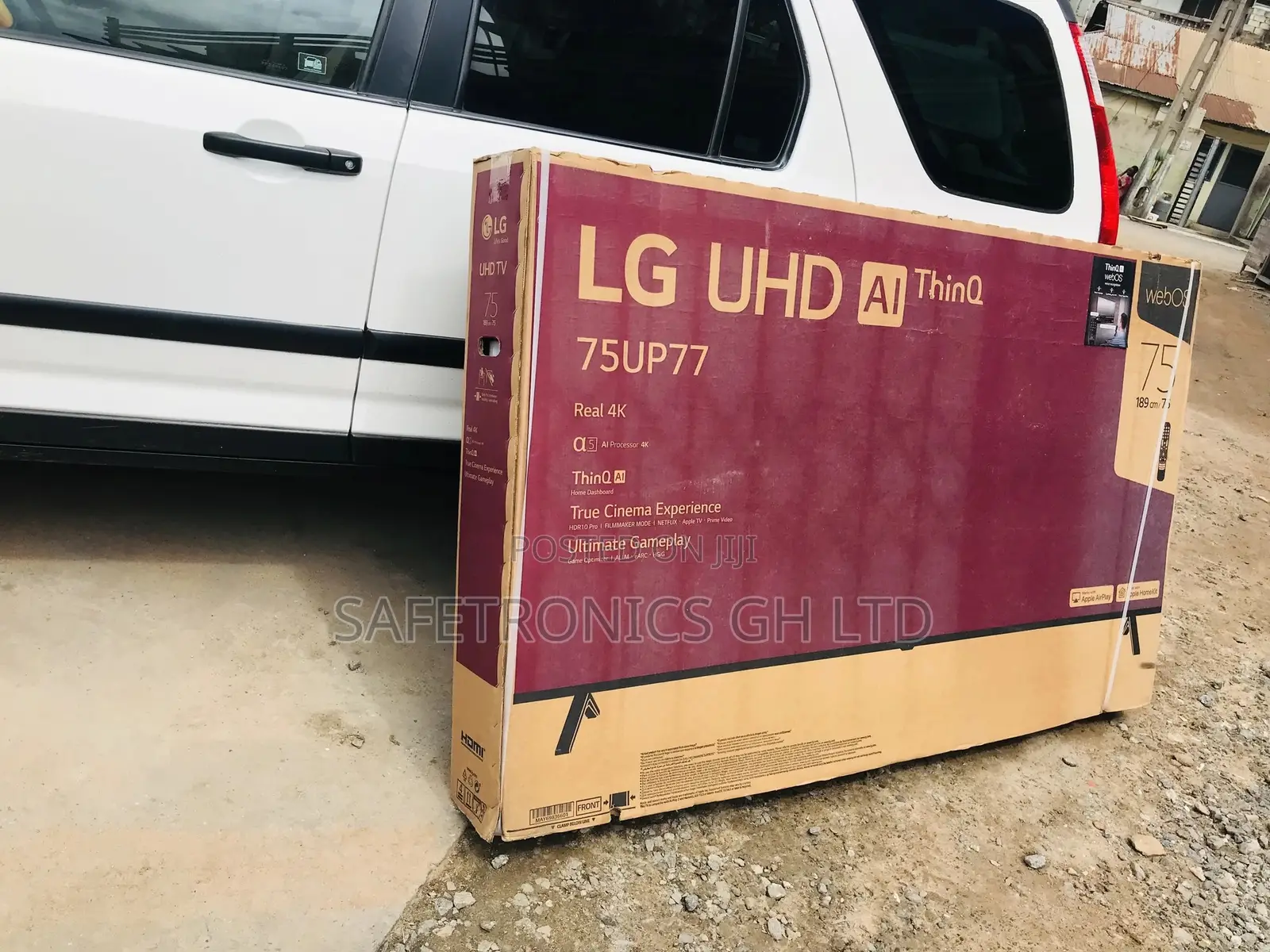 UP77 Black UHD 75 Inches Crystal Lg Glossy LED Smart Tv 