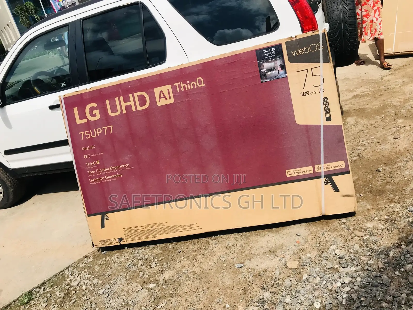 Glossy Lg UP77 75 Inches LED Smart Crystal UHD Black 