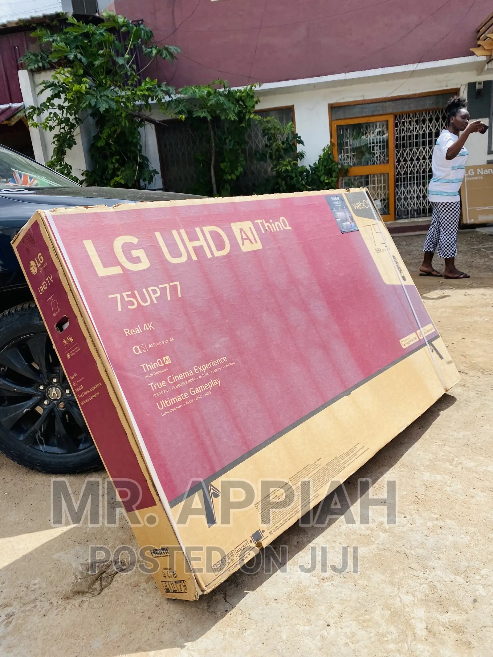 Elegant Black LG 75up7760 75inch Uhd Real LED Tv(Black).