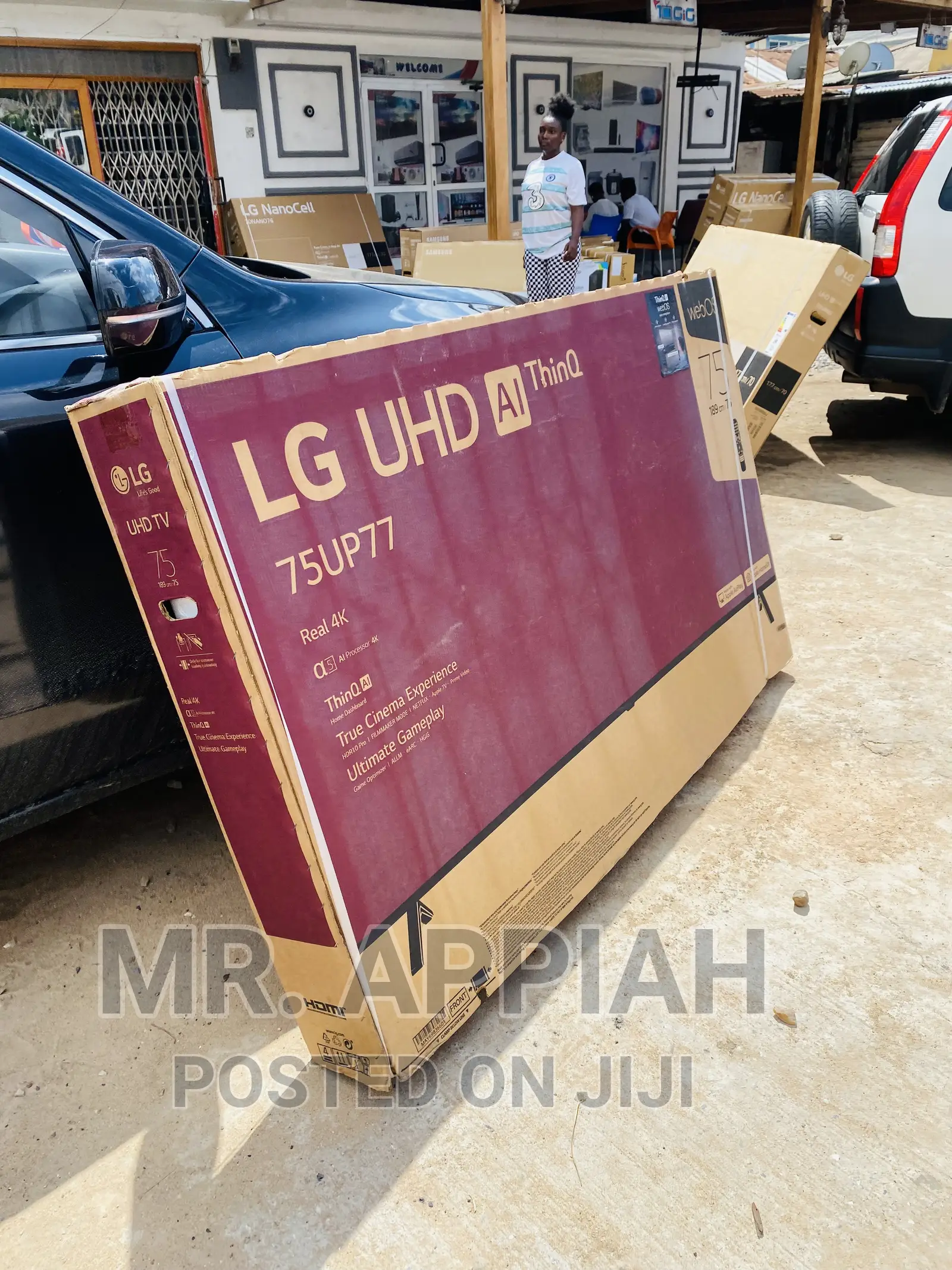Latest and Durable LG 75up7760 75 Inch Uhd LED Tv(Black).