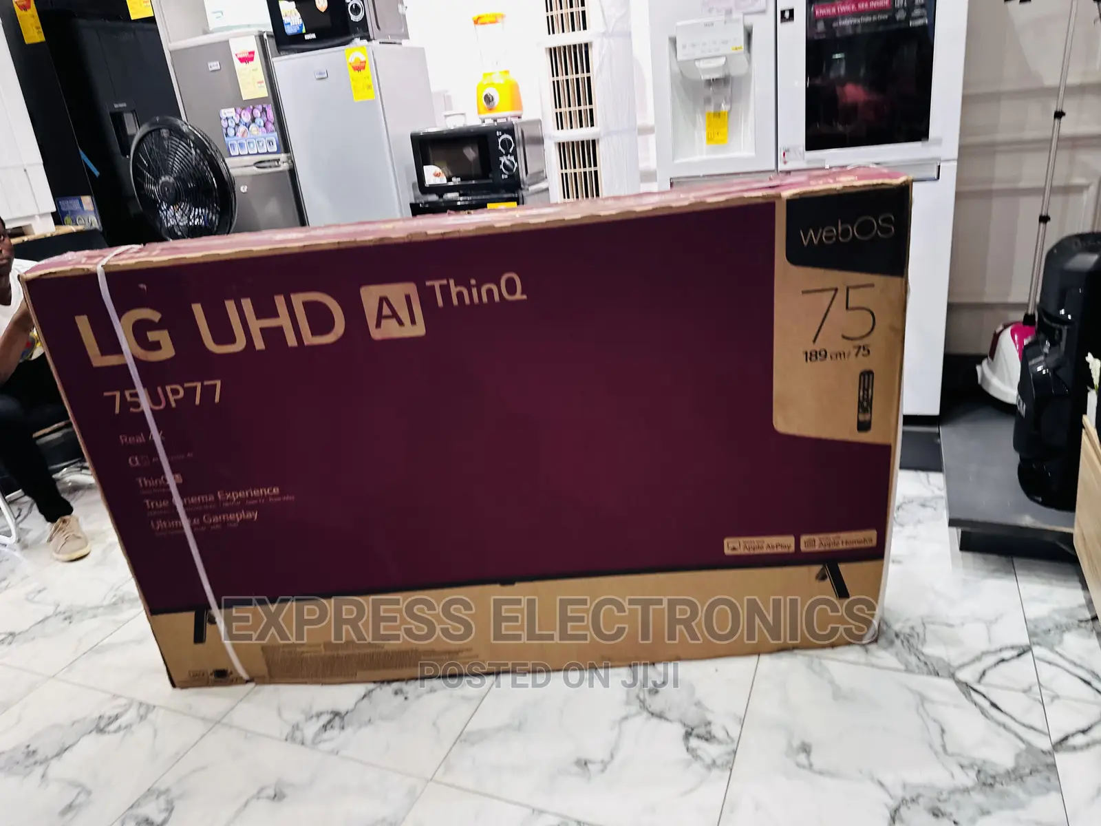High Brightness  Slim UHD Smart Lg Up77 75” Tv 
