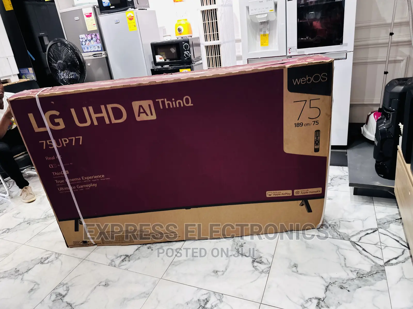 High Brightness  Slim UHD Smart Lg Up77 75” Tv 