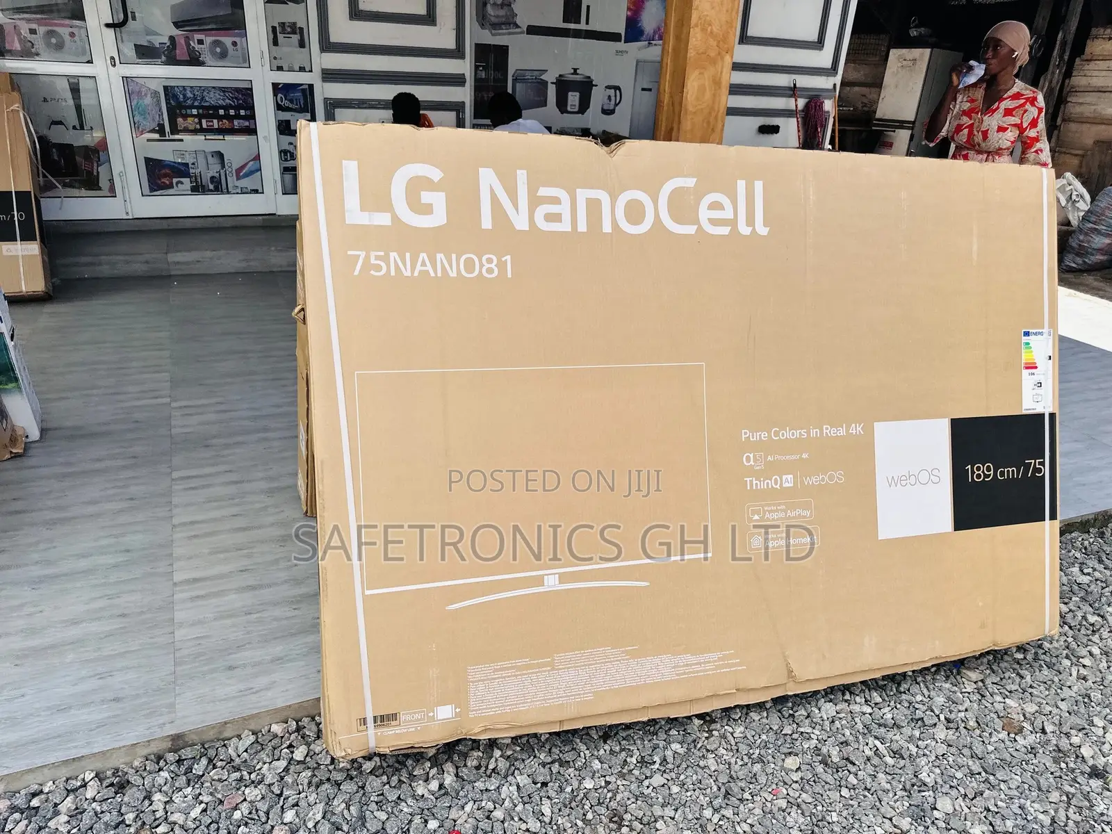 75 Inches Glossy LED Lg Smart Crystal UHD Nano81 Tv. 