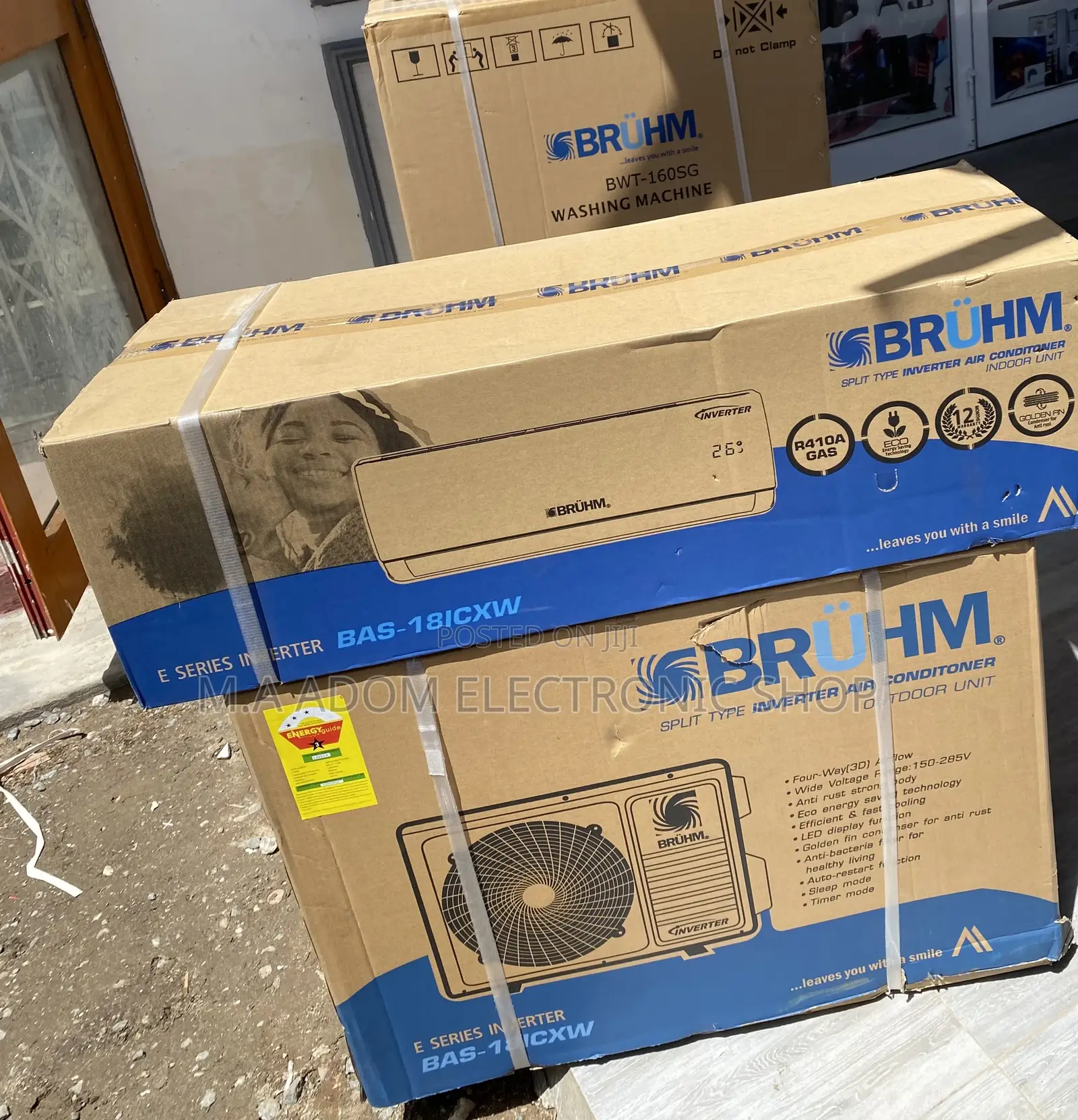 Super Chilling Bruhm 1.5hp Split Type Air Conditioner(R410).
