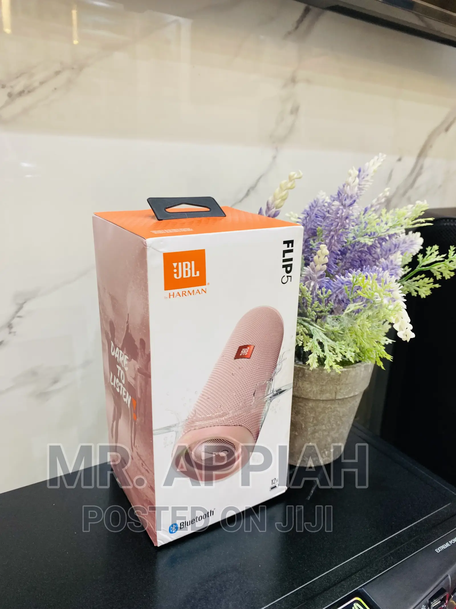 Enjoy Great Songs on JBL Flip 5 Portable Speaker(Pink).