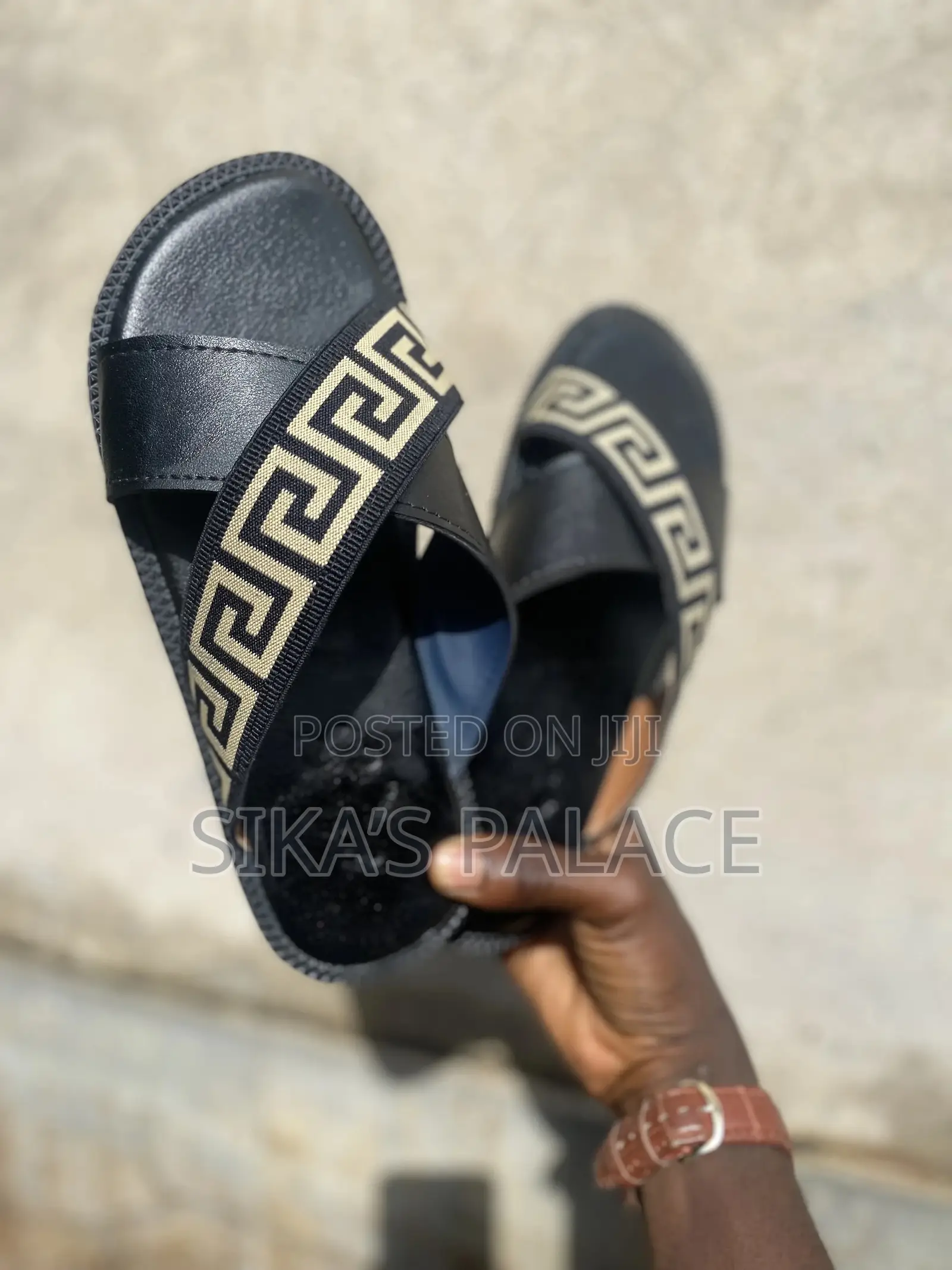 Black Fendi Slippers