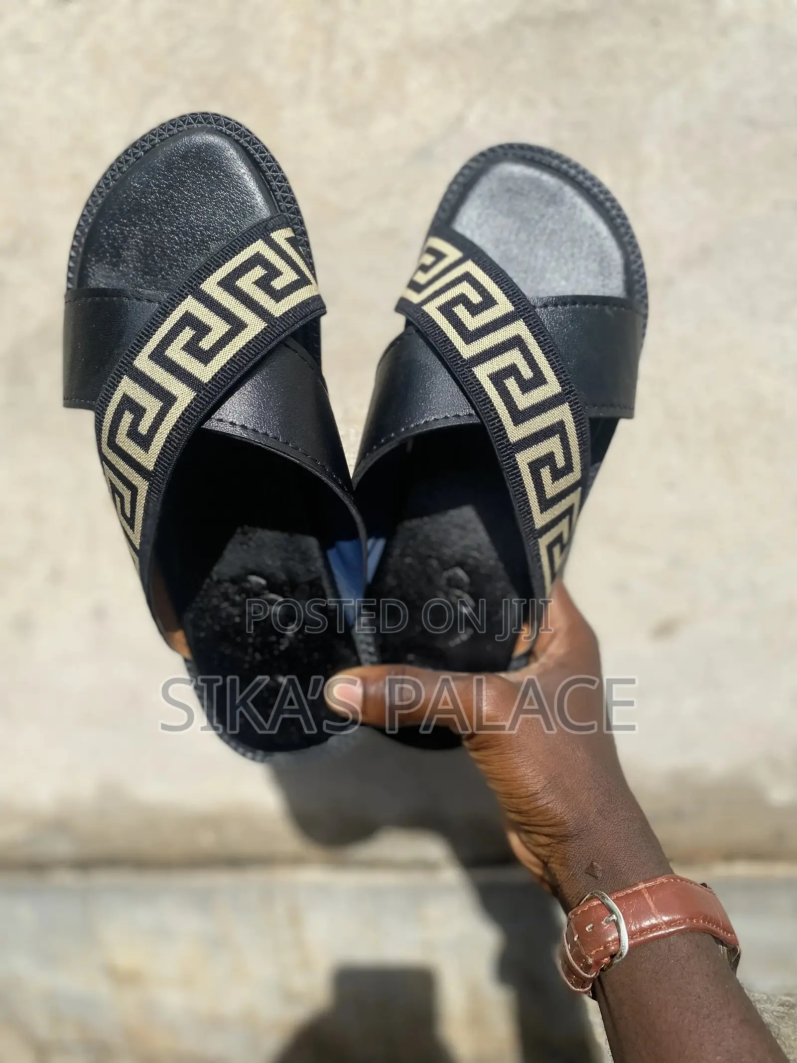 Black Fendi Slippers