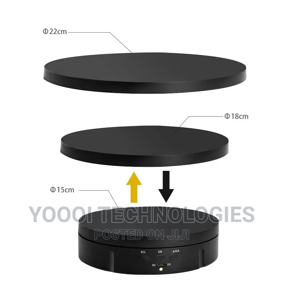 15/18/22cm 3 In1 360 Degree Electric Turntable With Remote