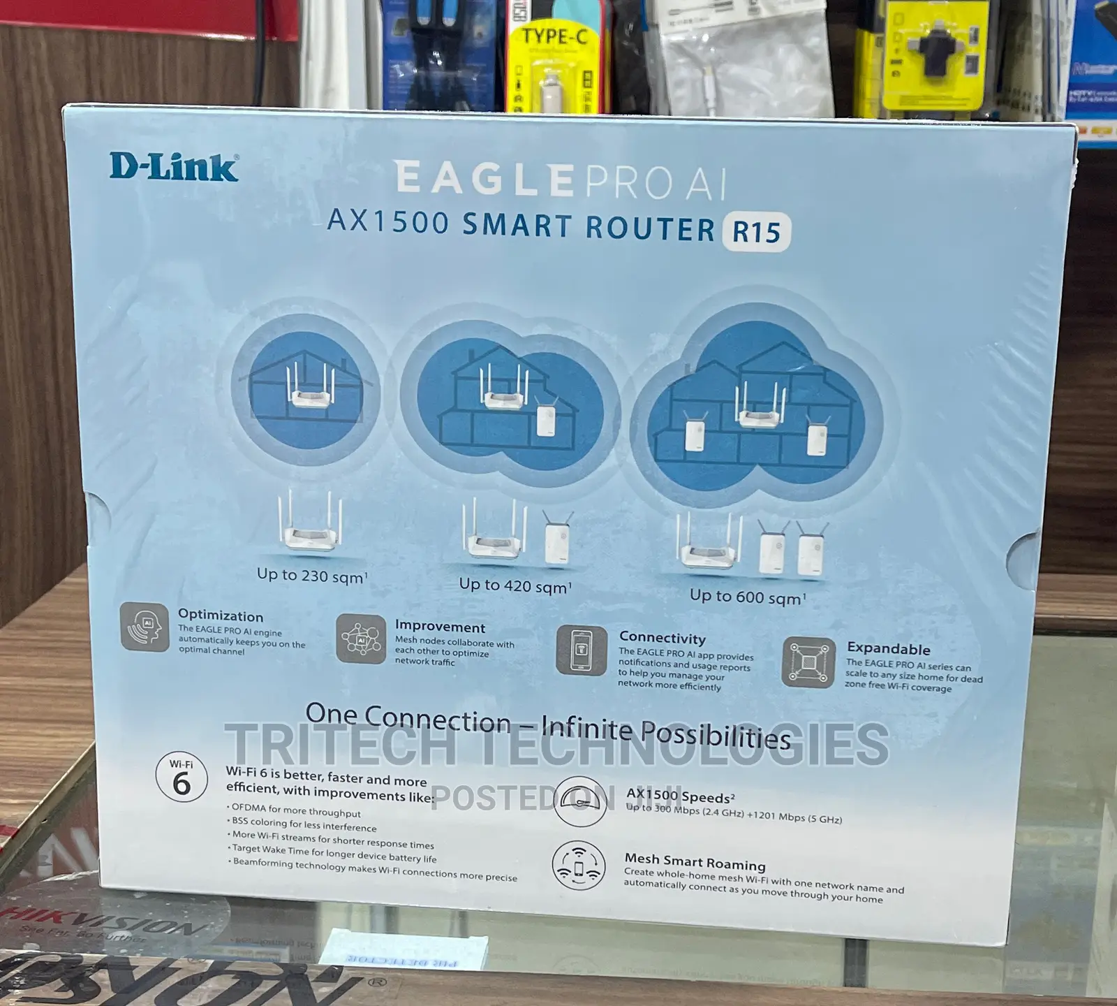 D-link Wi-fi6 Ax1500 Smart Router R15 Eagle PRO Ai