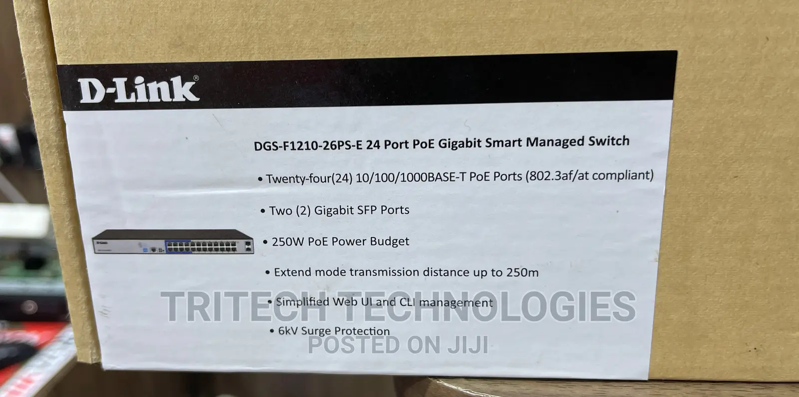 D-link 24port DGS-F1210-26PS-E Poe Smart Switch (Managed)