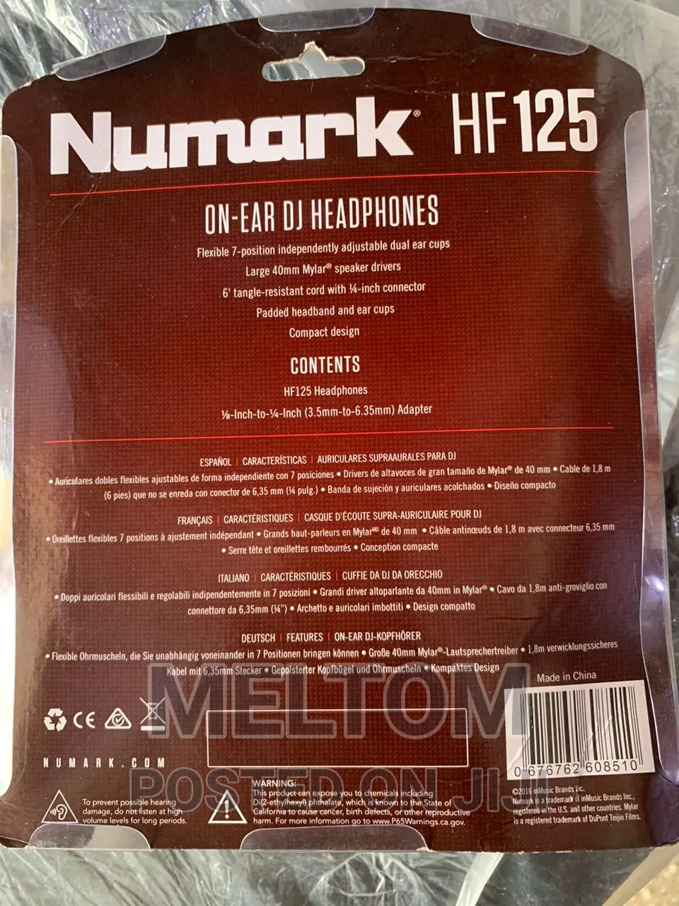 Numark DJ Headphone (Hf 125)