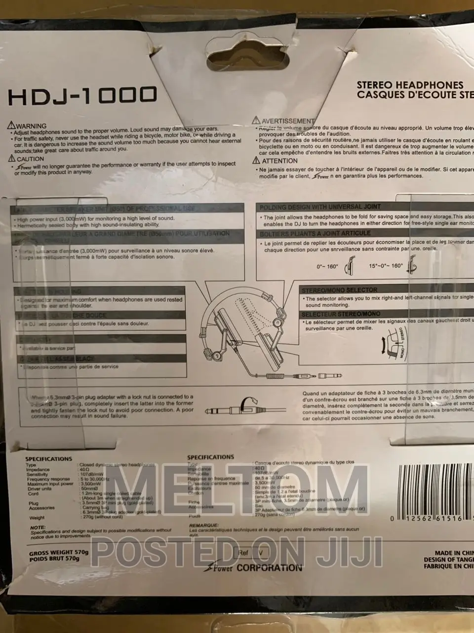 Power DJ Headphone (Hdj-1000)
