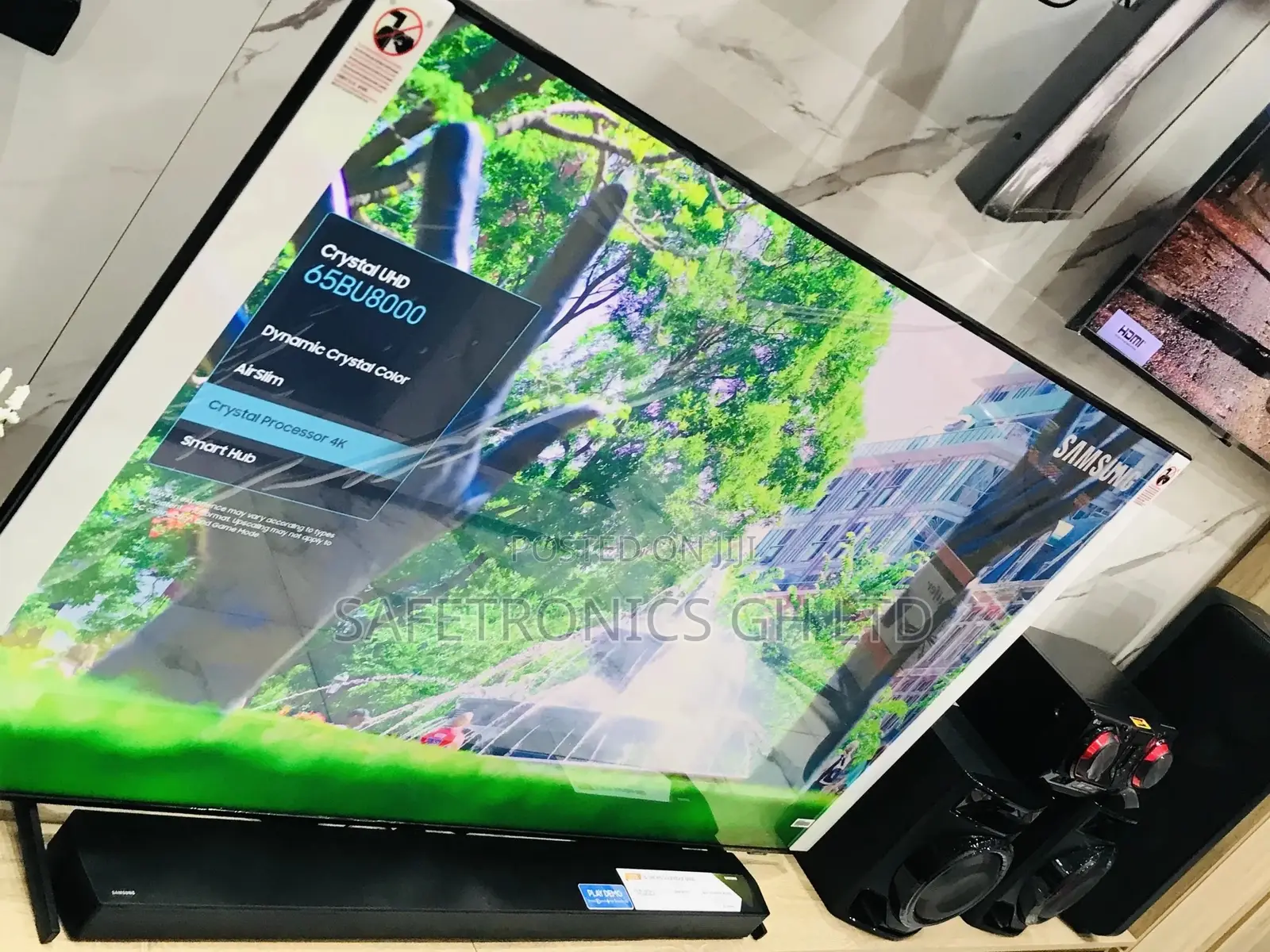 Samsung UHD Crystal BU80 Smart 65 Inches Smart Slim Black