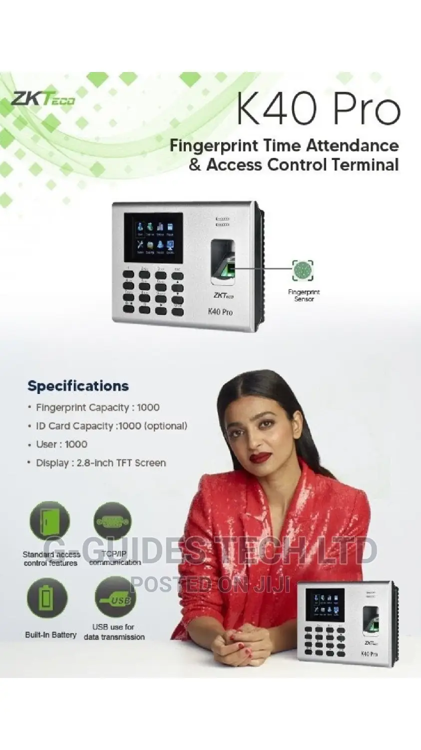 Zkteco Pro Time Attendance Access Control Terminal