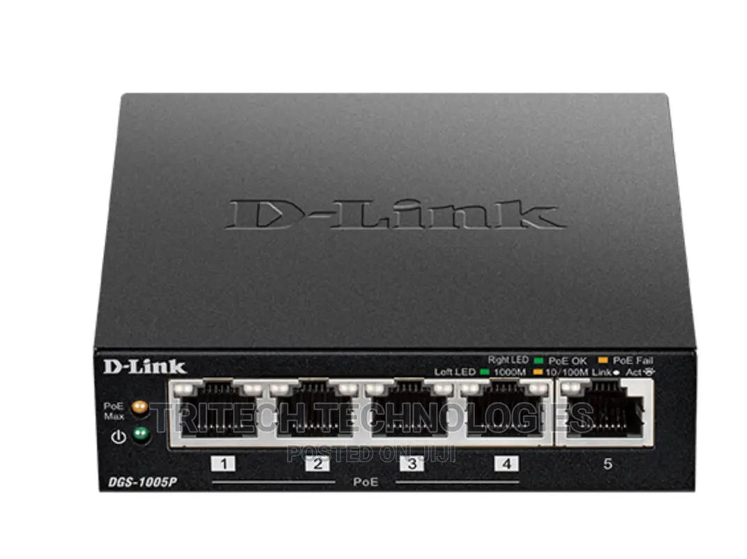 D-Link 5port Desktop Gigabit POE Switch DGS-1005P
