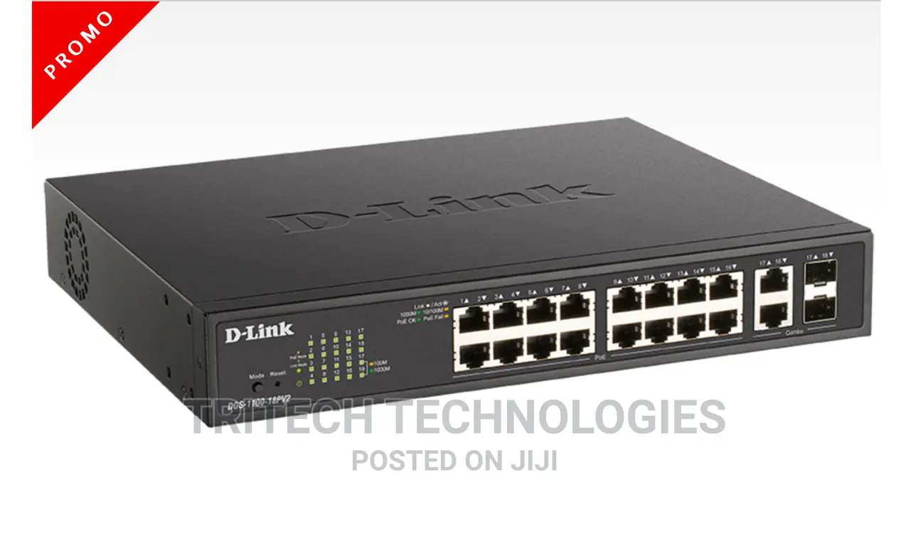 D-Link 18port Gigabit Managed POE Switch With Poe and 2 SFP